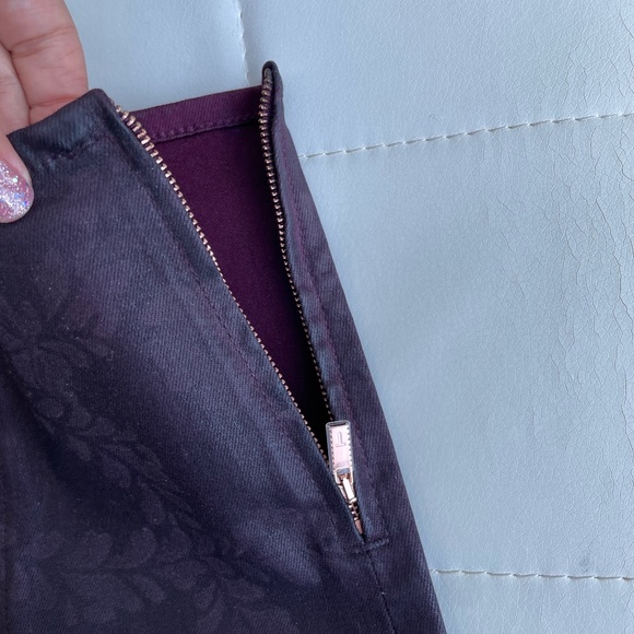 NWOT Ted Baker London Anna wax-finished skinny jeans size 28 / color purple - Picture 9 of 12